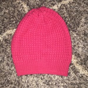 Bright pink beanie